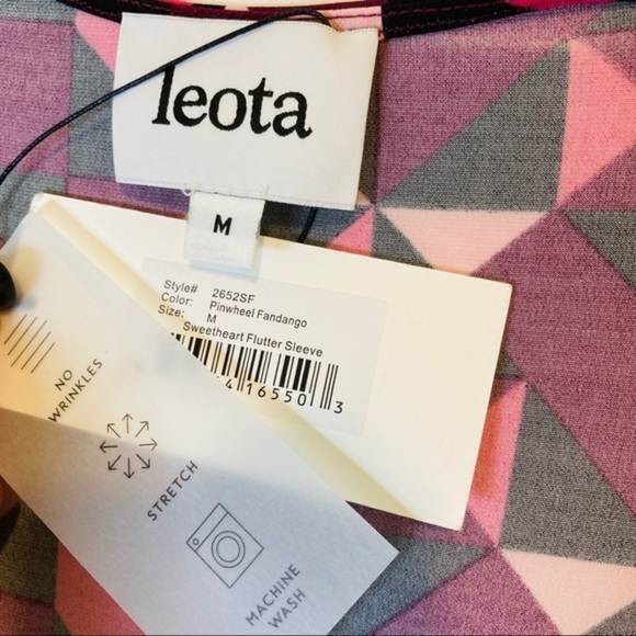 NWT Leota pink sweetheart wrap midi dress Medium M - Picture 8 of 8